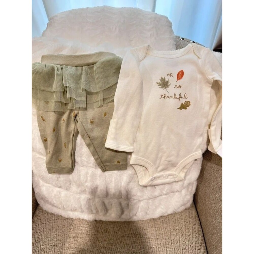 Carter’s newborn girl, two piece Thanksgiving outfit